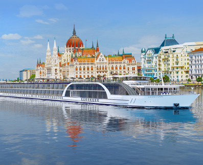 AmaWaterways River cruise in the water