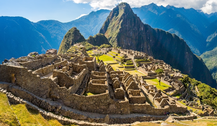 Ancient ruins of Machu Picchu in Peru